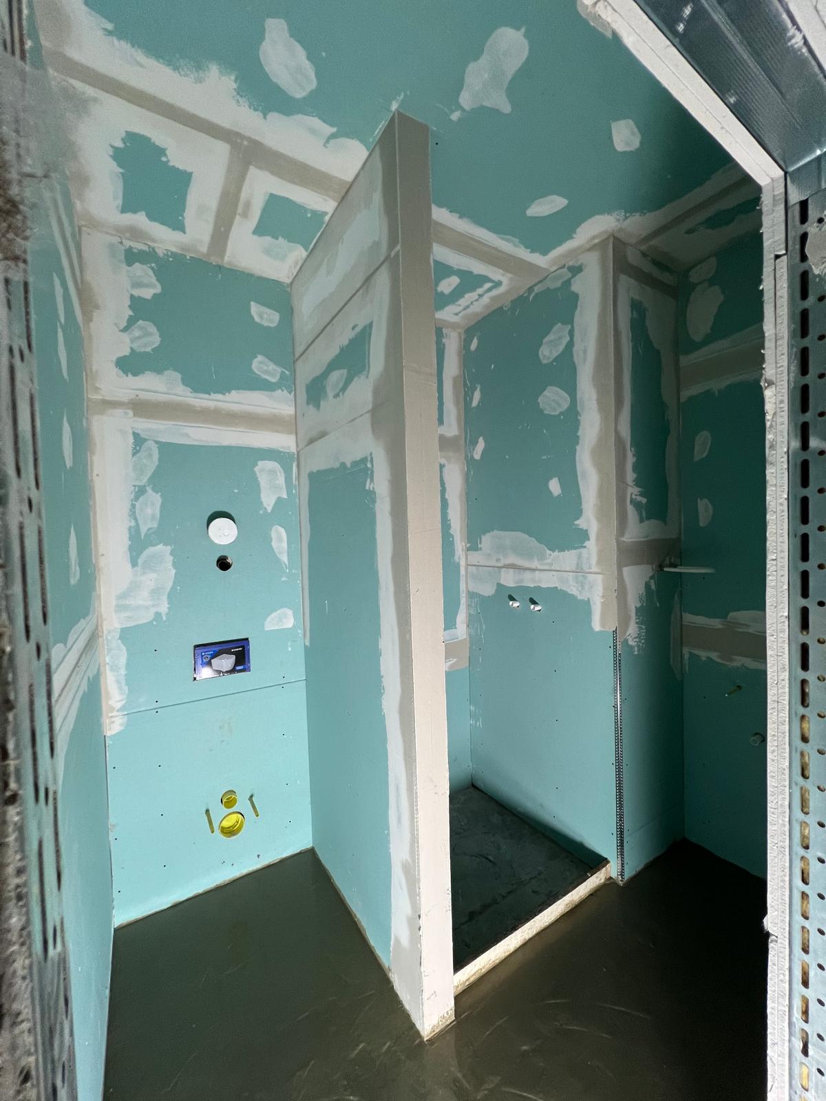 Badezimmer Düsseldorf — Vorwandinstallation und GK-Platten