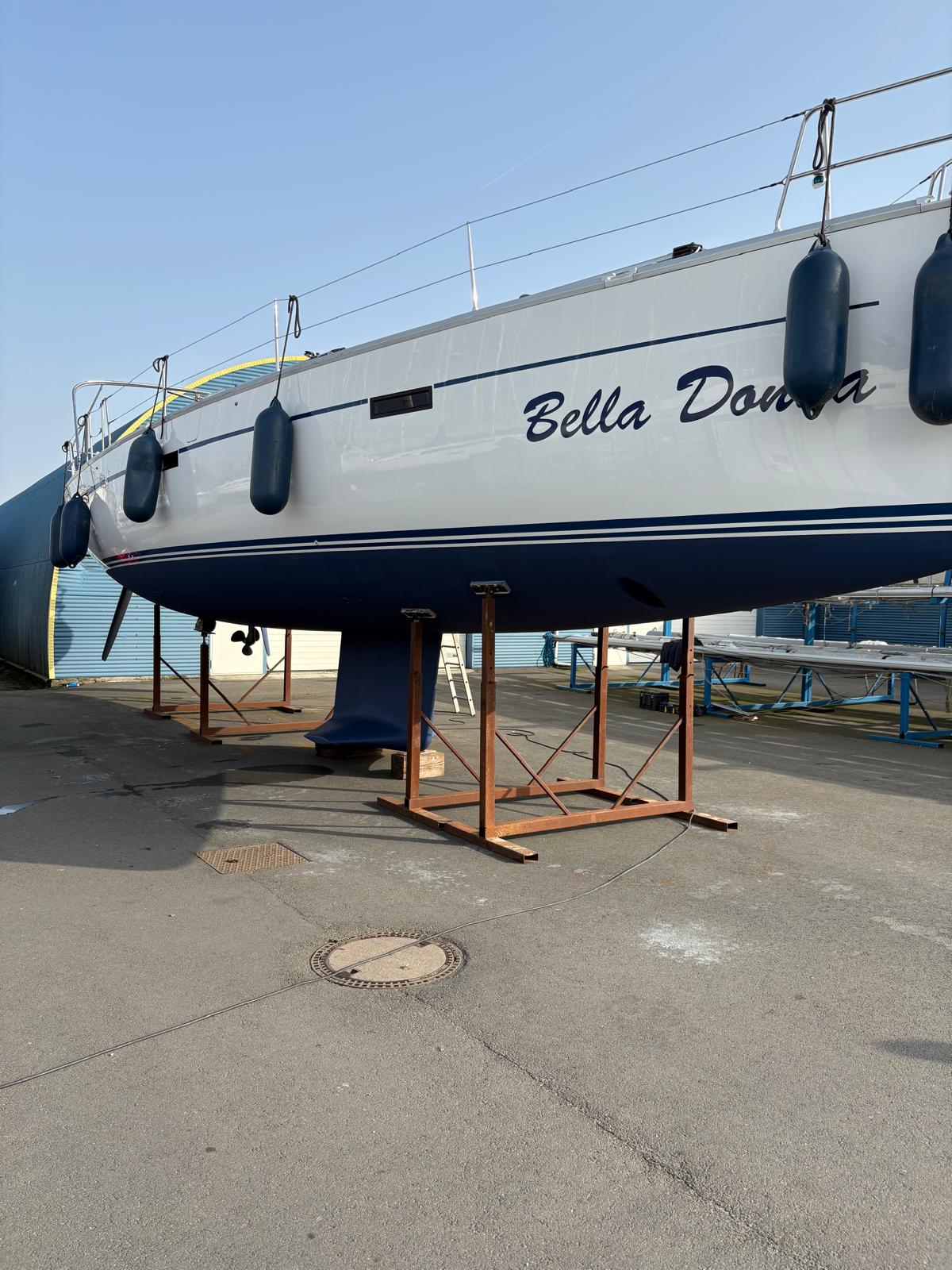 Segelyacht Bella Donna — Unterwasseranstrich erneuert, Yachthafen Lelystad