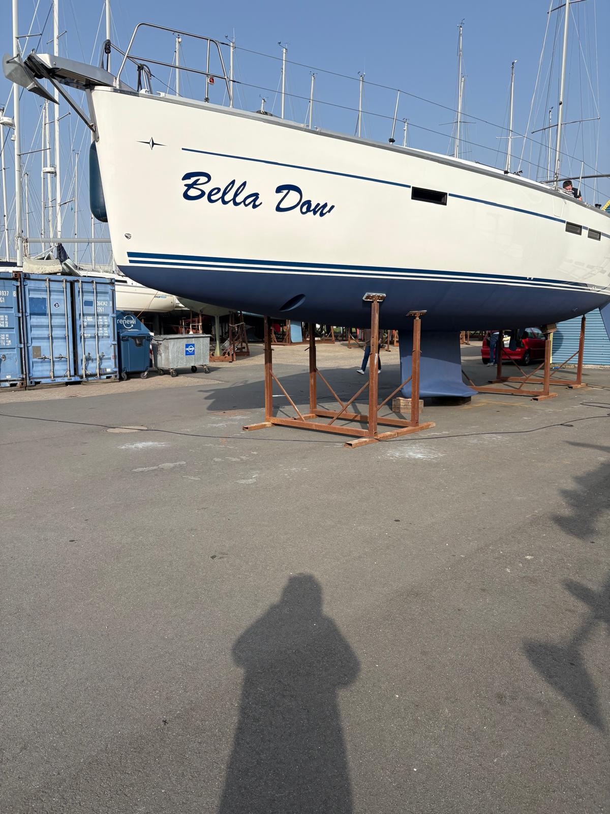 Segelyacht Bella Donna — Antifouling fertig, Yachthafen Lelystad